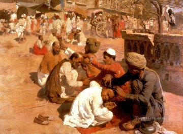  Egyptian Canvas - Indian Barbers Saharanpore Persian Egyptian Indian Edwin Lord Weeks